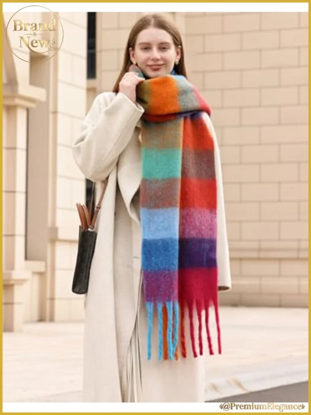 Wander Agio Women's Winter Warm Scarf Long Shawl Thick Blanket Wrap Plaid